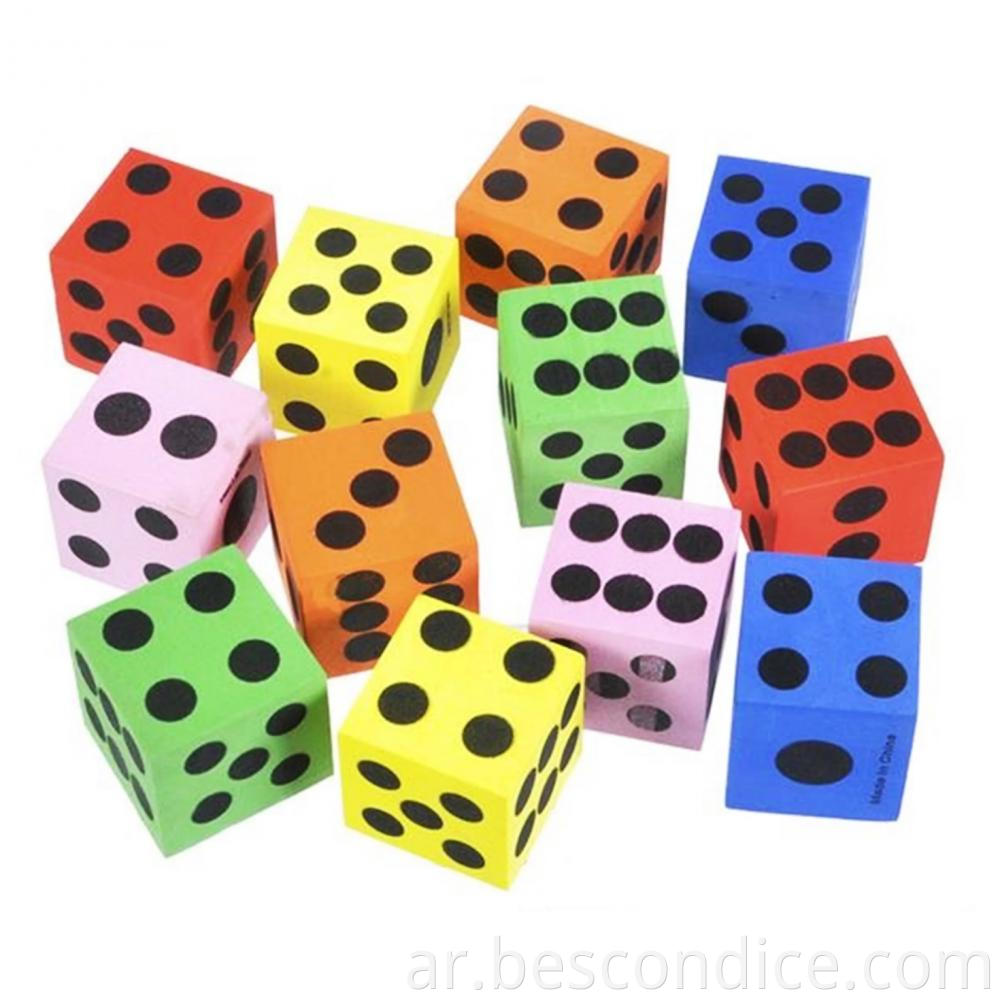 16mm 6 Sided Colorful Foam Dice